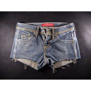 LEVIS 562 CUTOFF JEAN SHORTS Cut Off 0M W 25 Denim Red Tab Daisy Duke Blue Denim